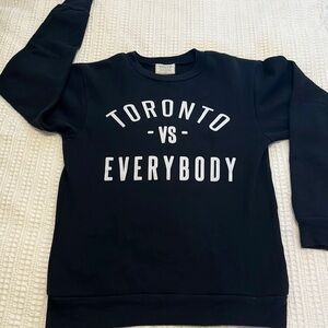 Peace Collective Toronto Vs Everybody Black Crewneck Sweatshirt Size XS